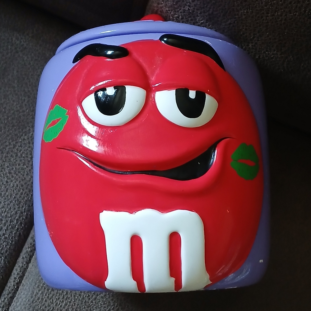 M&M's Red Character Purple Canister Food Storage Container